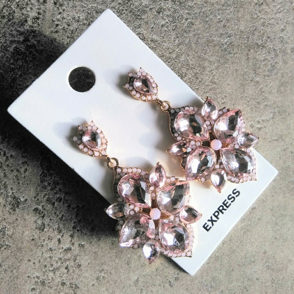 Express Rhinestone Earrings New